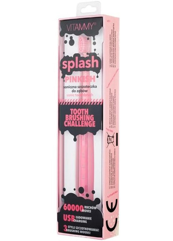 Зубная электрощетка Splash Pinkish (от 8 лет) Vitammy (370620551)