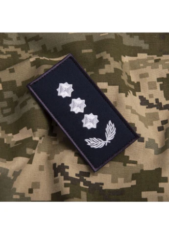 Шеврон на липучке погон звания ГСЧС Полковник 5х10 см вышитый патч нашивка IDEIA (386253465)