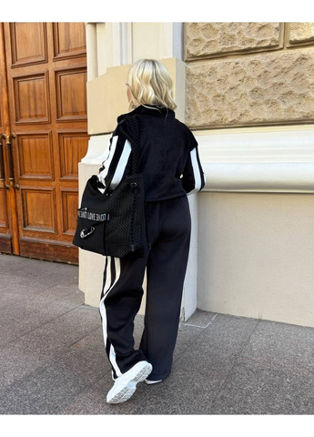 Жіночий зимовий костюм із турецького двостороннього велюру на хутрі • штани трансформери (палацо/джогери) • заміри в описі DK/DL Мода без кордонів (362188833)