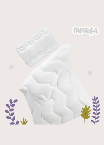 Подушка дитяча Comfort 40х60 см для немовлят антиалергенна для дітей плоска низька біла PAPAELLA (342128845)