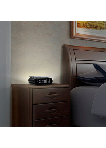 Беспроводная зарядка с часами W3040 15W Black Havit (363970228)