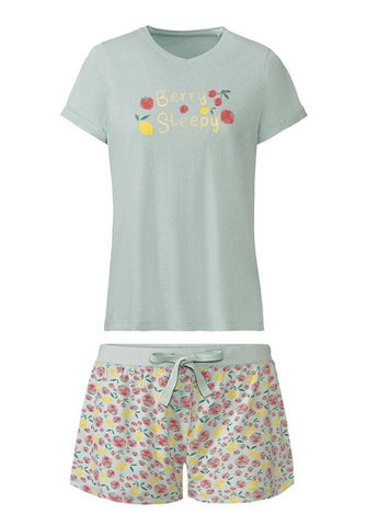 Салатовая всесезон пижама футболка + шорты Esmara