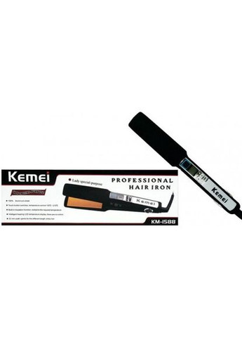 Профессиональный керамический утюжок - выпрямитель KM-1588 для выпрямления волос Щипцы - стайлер Kemei (296925728)