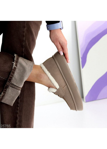 Жіночі зимові автоледі Stelary, колір латте, натуральна замша, на платформі з екохутром No Brand (366079973)