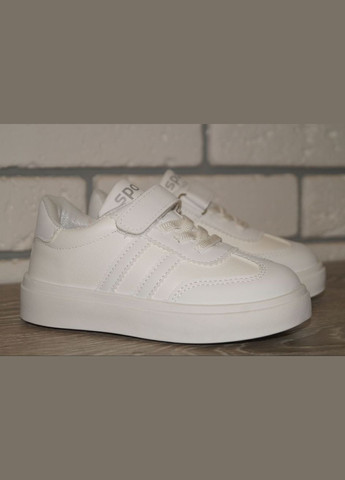 Білі осінні кросівки демісезонні дитячі білі XIFA fashion kids