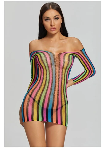 Яскравий сексуальний пеньюар сітка Sexy OneSize (5-231) No Brand (312537497)