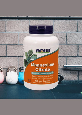 Цитрат магния Foods Magnesium Citrate 400 мг 120 капсул Now (317232922)