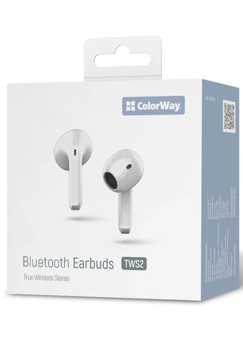 Бездротові блютуз навушники вкладиші, White (білі), Bluetooth 5.3, сенсорне керування Colorway Slim Earbuds (355267327)