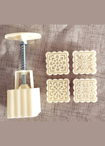 Пресформа квадратна для місячних пряників, сирників, печиваквіти No5 (4 штуки) No Brand 5319 (325452701)