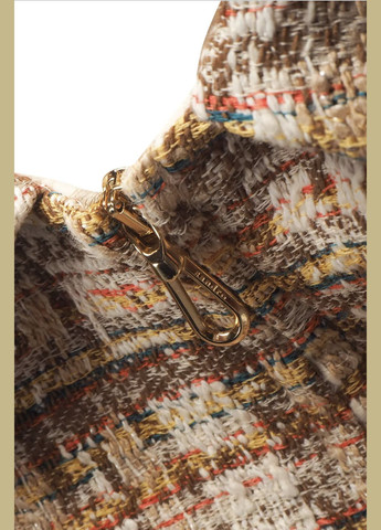 Стильний твідовий комбінезон румпер Sandro румпер комбінезон шорти комбінезон-шорти смужка бежевий святковий, коктейльний, повсякденний, карнавальний, вечірній, діловий, домашній, пляжний, кежуал поліестер