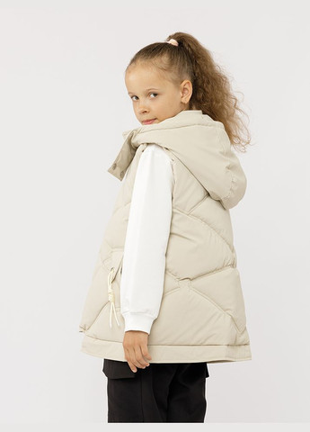 Утепленный жилет для девочки цвет молочный CB-00222268 Dong (325814328)
