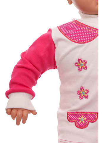 Рожевий демісезонний костюм із довгим рукавом для дівчинки трикотажний з коміром рожевий 62 см (33023) BABYKROHA