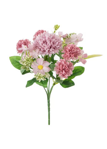 Искусственный букет-композиция из Хризантем и розовых цветов веточка 1 шт China (366874761)