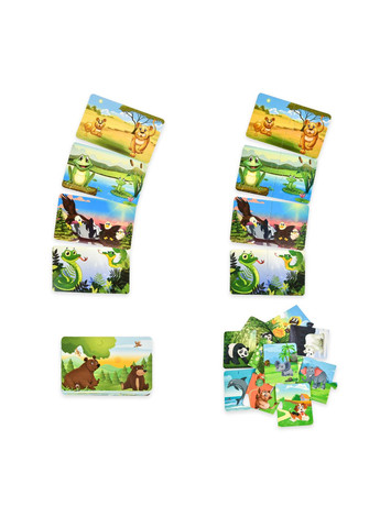 Навчальні пазли Хто чия мама 36 міні-пазлів українською мовою для дітей 3+ розвиваючі ігри для малюків Strateg (369761212)