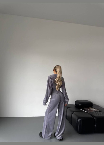 Жіночий спортивний костюм укорочений бомбер та штани вільного крою MonCher (334256858)