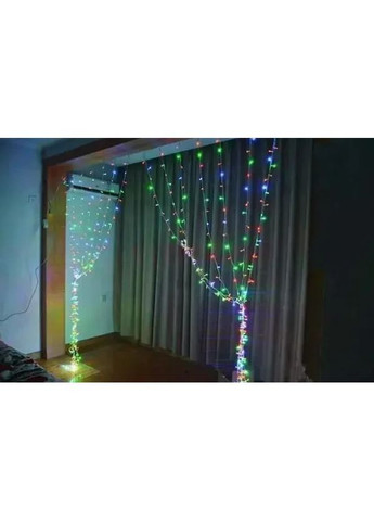 Светодиодная новогодняя гирлянда водопад 2х2 цветная, новогодние гирлянды LED для дома на окно No Brand (367166410)