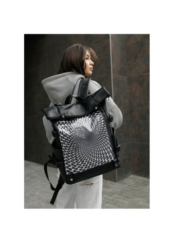 Жіночий рюкзак RollTop Hacking принт Illusion Sambag (329692822)