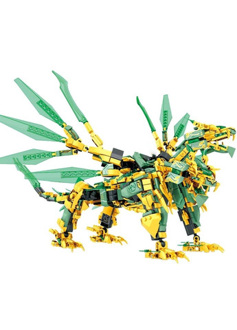 Конструктор набор трансформер золотой робот дракон титан ниндзяго Ninjago 1618 деталей 2в1 в коробке No Brand (364956623)
