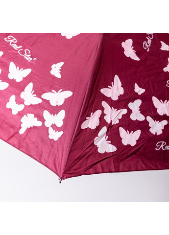 Красный зонт полуавтомат прочный из полиэстера для дождя стильный компактный для мужчин и женщин Yiwu (370602548)