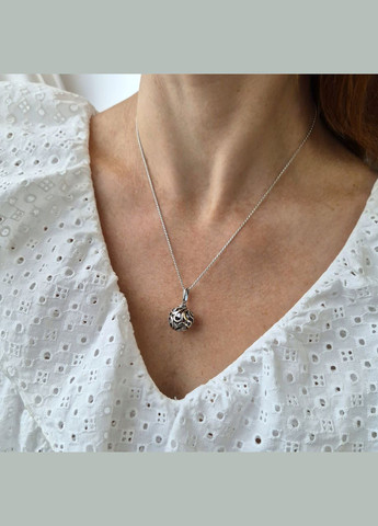 Серебряная подвеска Шарик в камнях серебро 925 пробы Черное 3771п 3.84г No Brand (338185610)