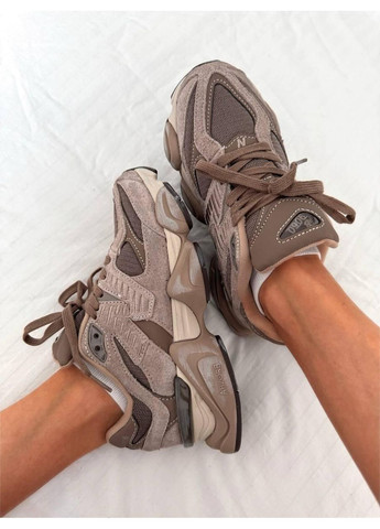 Бежевые демисезонные кроссовки мужские new balance 9060 mushroom brown нью беланс 9060 No Brand