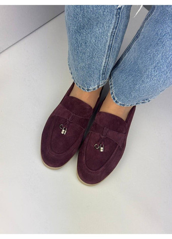Hengji 408 Лоферы Замшевые Бордовые с украшением бордовый з натуральная замша, китай — демисезон (335365740)