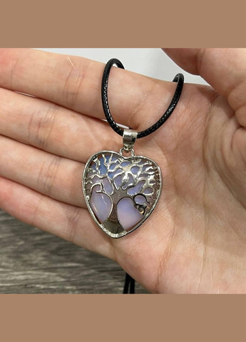 Кулон з Місячним каменем в оправі "Дерево життя у серці" на брелоку для ключів в подарунковій коробочці Овен (331291908)