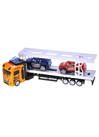 Игрушечный автовоз с машинками инерционный светозвуковые эффекты Heavy Truck 99A6-1C в коробке р.35x6,5x12 см YG Toys (389901185)