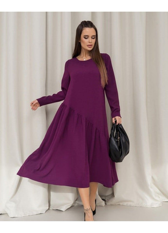 Фіолетова повсякденний сукня 14454 5xl фіолетовий ISSA PLUS