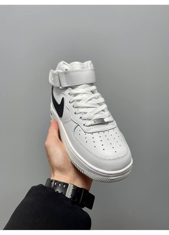 КРОССОВКИ ЖЕНСКИЕ NIKE AIR FORCE 1 HIGH WHITE BLACK LOGO FUR PREMIUM НАЙК АИР ФОРС 1 ПРЕМИУМ No Brand чёрные зима (367167941)