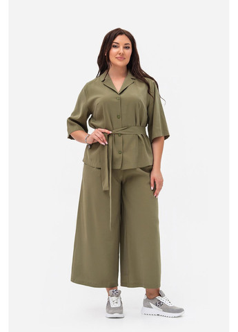 Зеленая рубашка однотонная Garne