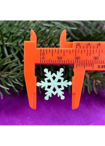 Дерев'яний декор новорічний "Сніжинки" 2 см м'ятний мікс- 35 шт/уп Plus-plus (354797757)