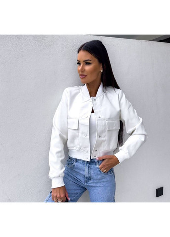 Крутий шкіряний бомбер на байці Fashion (358883112)