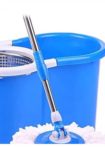 Швабра з відром для підлоги, автоматичний віджим, 10л, блакитний колір No Brand (316115951)