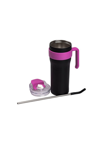 Термочашка Big Mac 1,2 л з трубочкою чорна HP-14-24B Yiwu (372716396)