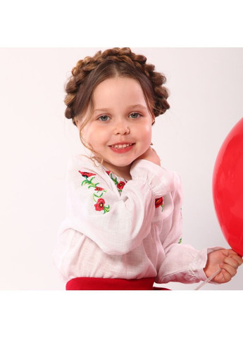 Белая вышиванка из льна для девочек модный карапуз Trendy Tot лен (370972641)