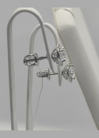 "Срібні пусети-цвяшки з родієвим покриттям" Shiny 5808 No Brand (331145386)