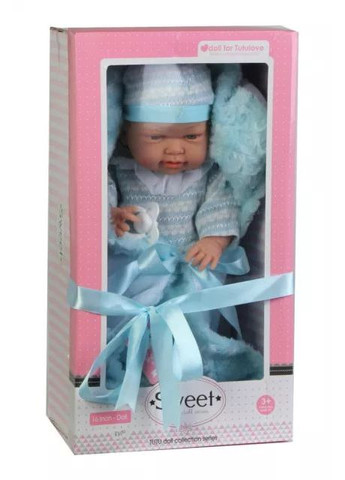 Пупс Sweet с пустышкой в одеяле 38 см (8300/8303BL) MFC (364114848)