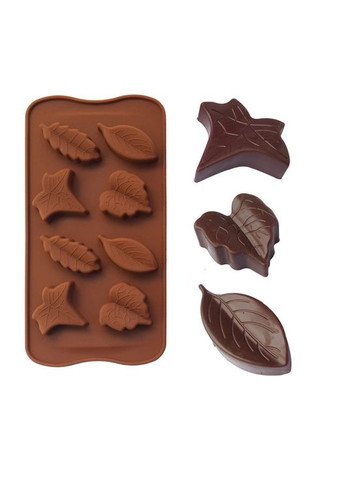 Силіконова форма для цукерок, шоколаду, карамелі "Листя" 8 осередків ( ) China (366874723)