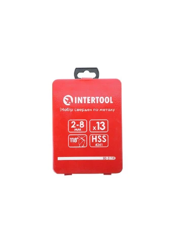Свердла для металу HSS 2-8 мм для дриля (13 шт.) Intertool (335400504)