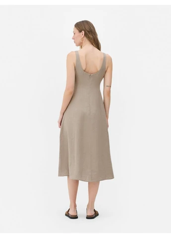Серое платье лето,серо-бежевый, Primark