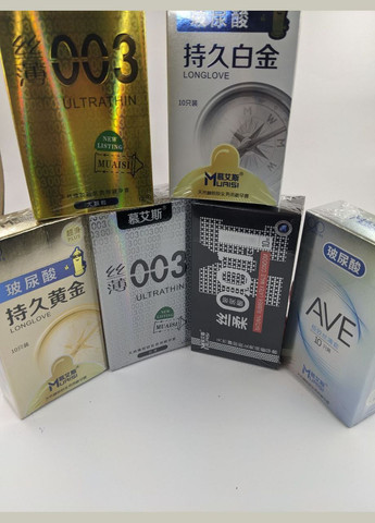 Презервативи латексні ультратонкі срібло 0,03 мм (в упаковці 3 шт.) Muaisi (297130907)