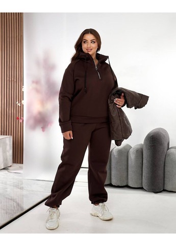 Жіночий теплий спортивний костюм з жилеткою No Brand (357075840)