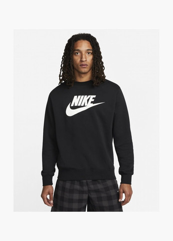 Свитшот мужской Sportswear Club Fleece Futura Logo Crewneck Sweatshirt Black Dq4912-010 Nike (326783853)