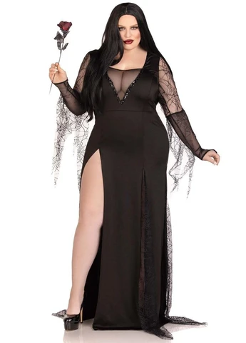 Еротичний костюм Мортіші Адамс Leg Avenue Sexy Spooky Morticia 3X-4X No Brand (303877970)