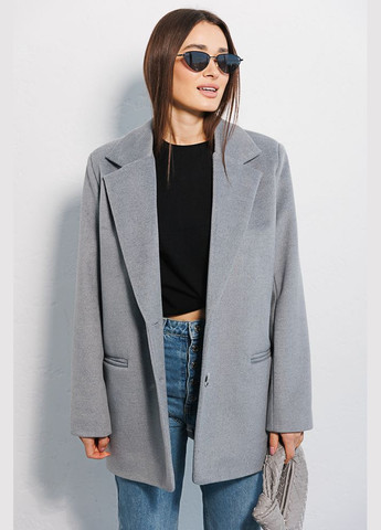 Сіре Коротке жіноче пальто карамельного кольору Arjen
