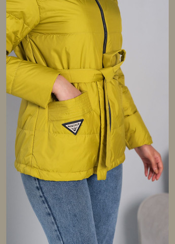 Горчичная демисезонная куртка женская весна осень SK