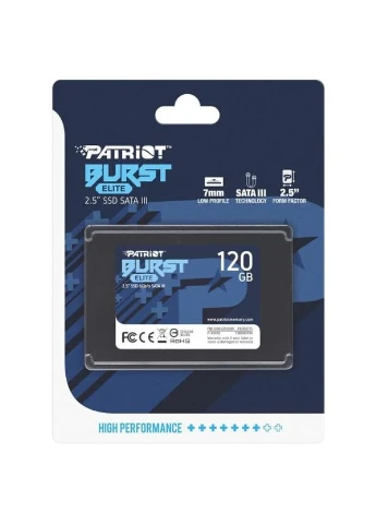 SSD диск Burst Elite 120GB 2.5" SATAIII TLC (PBE120GS25SSDR) Patriot (397835629)