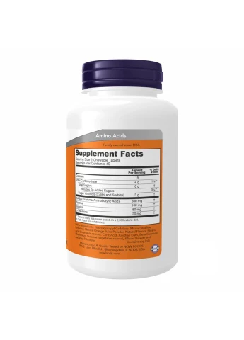 GABA 250mg - 90 жевательных таблеток Now Foods (391413109)