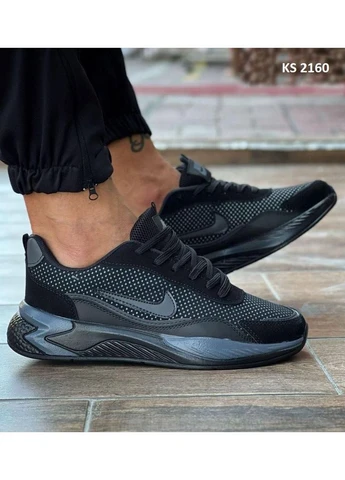КРОСІВКИ ЖІНОЧІ NIKE AIR BLACK НАЙК АІР ЧОРНІ No Brand чорні демісезони (392022991)